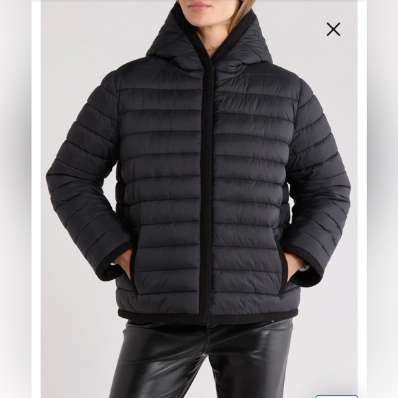 Reversible Faux Fur Hooded Puffer Jacket REBECCA MINKOFF - Picture 5 of 17